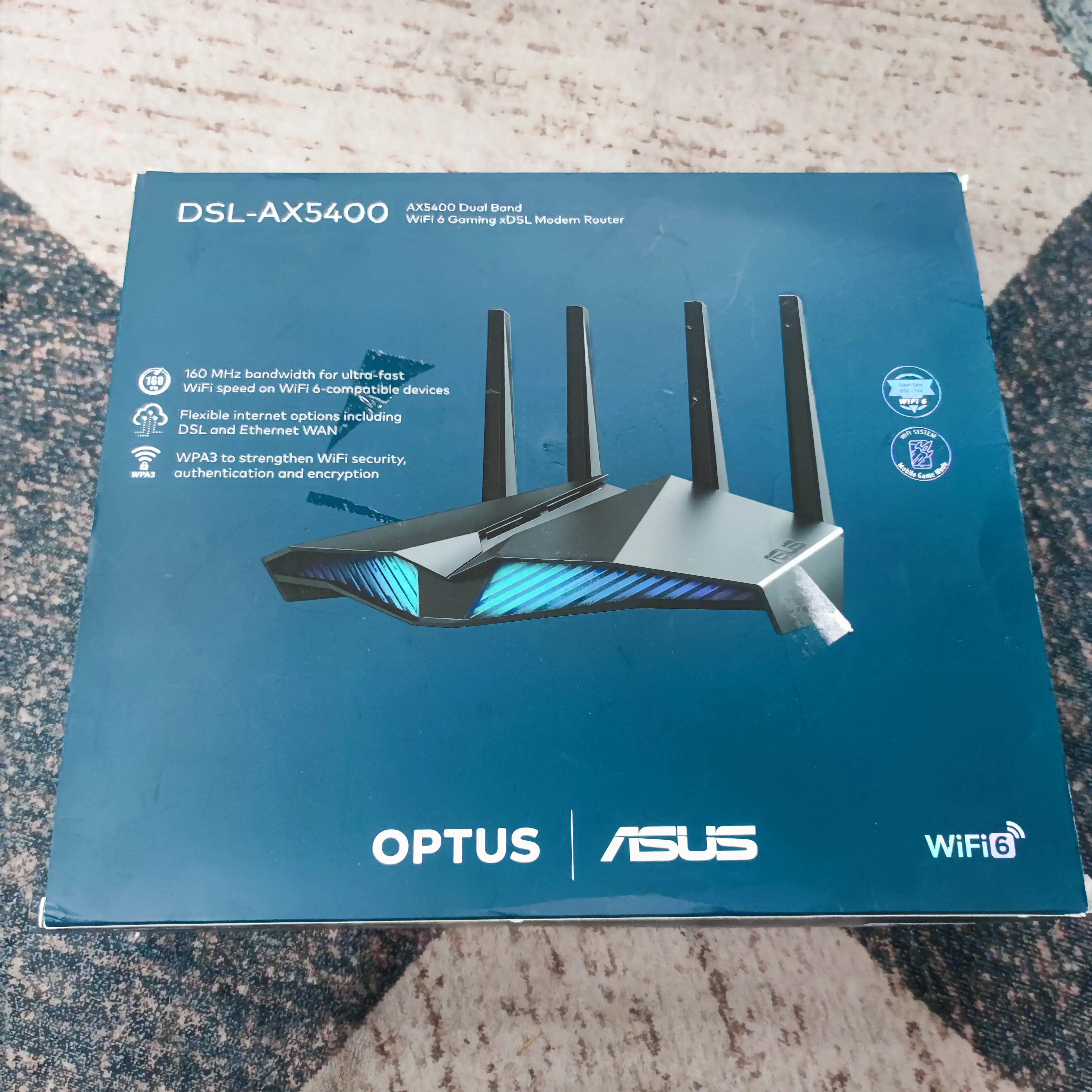For ASUS RT-AX82U AX5400 Dual Band LTE WiFi 6 Gaming Router 5400Mbps