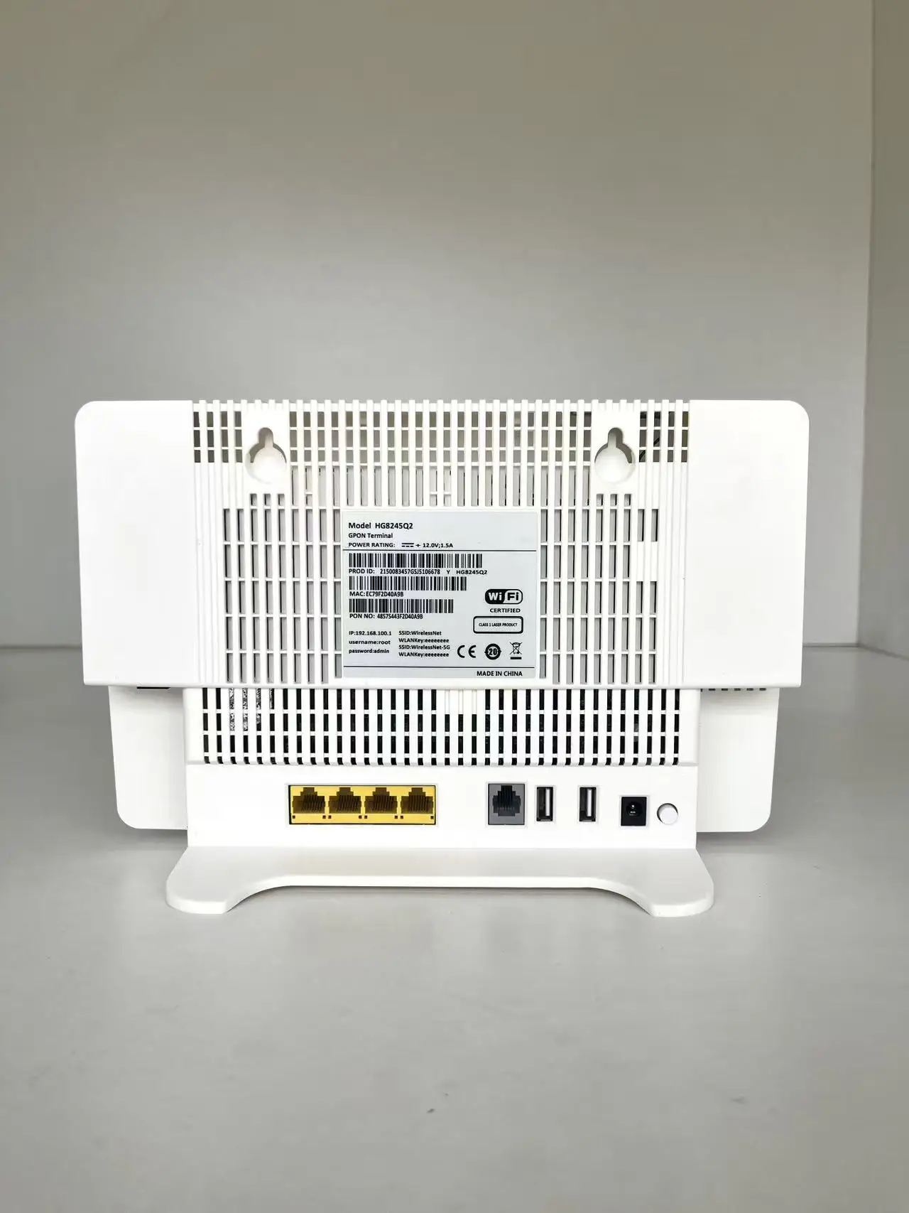 HG8245Q2 4GE+1GPON+1POT+2USB Dual-Band WiFi POE Powered DC 12V ONU with 1 Year Warranty for Commercial & Household Use-boxintelecom