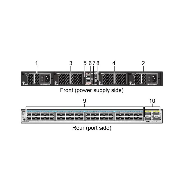 CE6850-48T4Q-EI 02355265 02350EXS 48-Port 10GE RJ45, 4-Port 40GE QSFP+ Data Center Switch