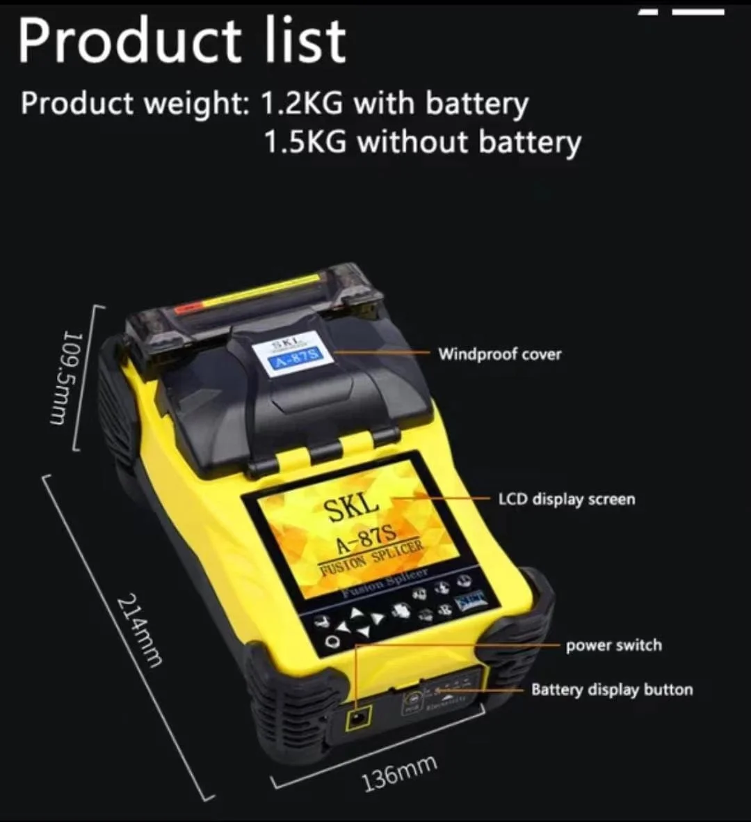 Automatic Fusion Splicing Machine FTTH Optical Fiber Welding Machine Handheld Splicing Mac