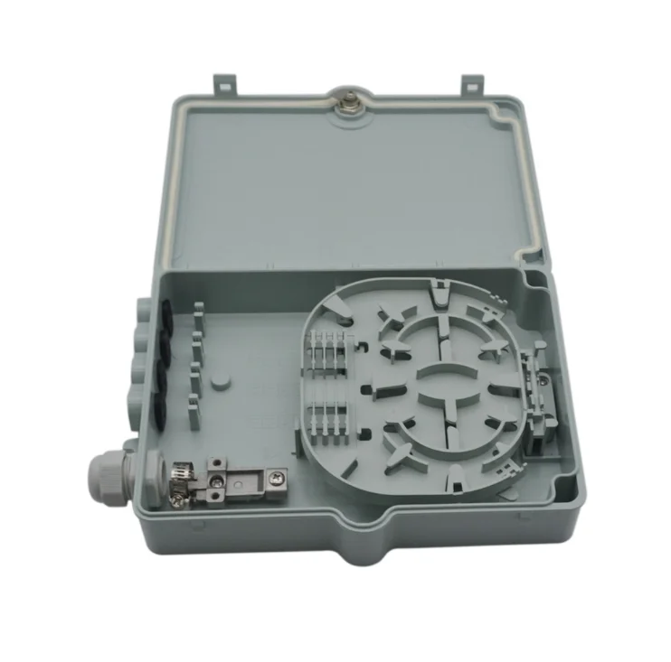 IP67 FTTH 4 Port Fiber Optic Termination Box with 1*4 PLC Splitter, Outdoor ABS Waterproof