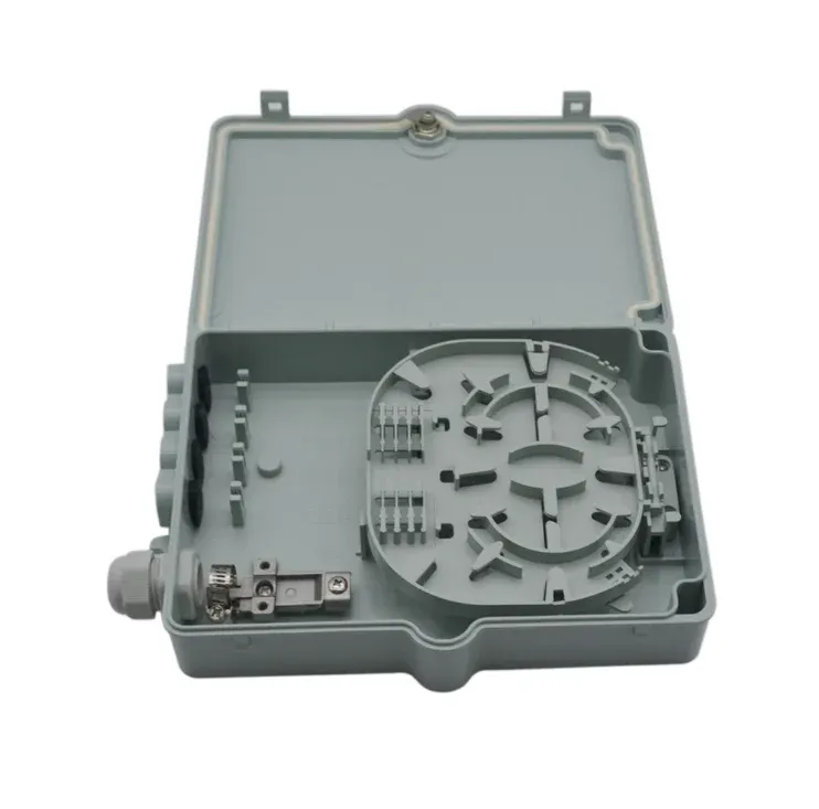 IP67 FTTH 4 Port Fiber Optic Termination Box with 1*4 PLC Splitter, Outdoor ABS Waterproof