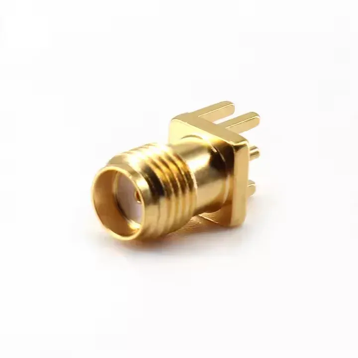 RF Adaptor RF Connector SMA F Brass Gold Plated Rf Connector Splint Coaxial Connector for 