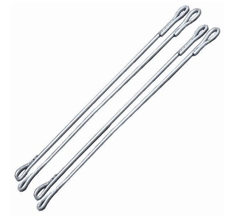 Galvanized Single-loop Guy Wire Anchor Rods for Communication Guy Wires, 161500 - 161800, Steel Guy Wire Anchors.-boxintelecom
