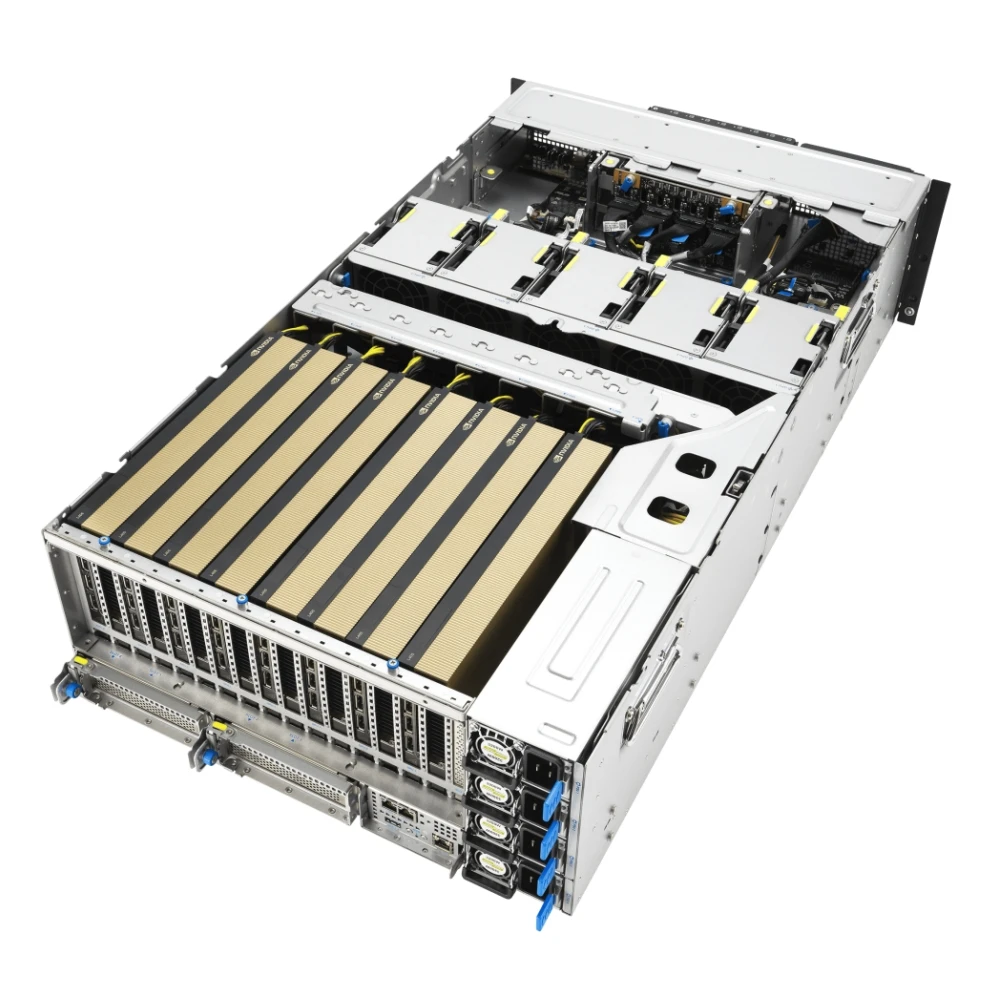 New Generation High Performance ASUS ESC8000A-E13P 4U Rack with 2 CPU and 24 Memory Slots AI 8 GPU Server 5