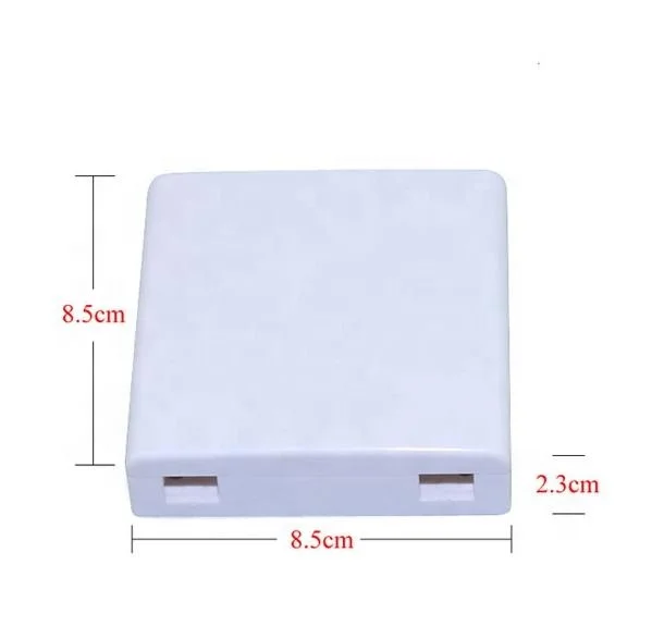 QD-APT Socket Fiber Ftth Box 2 Ports Desktop Wall Socket Terminal ABS Fiber Optic Junction
