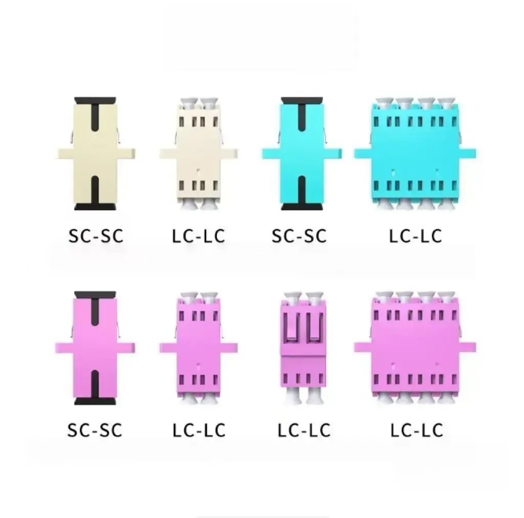 SC/LC Fiber Optic Adapter Quad Coupler OM3/OM4 Multimode Flange Type Connector Extender OE