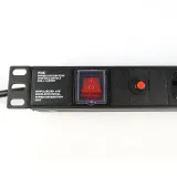 8-bit 1u Pdu German Standard Aluminum Alloy Power Socket for Cabinet Engineering Insert