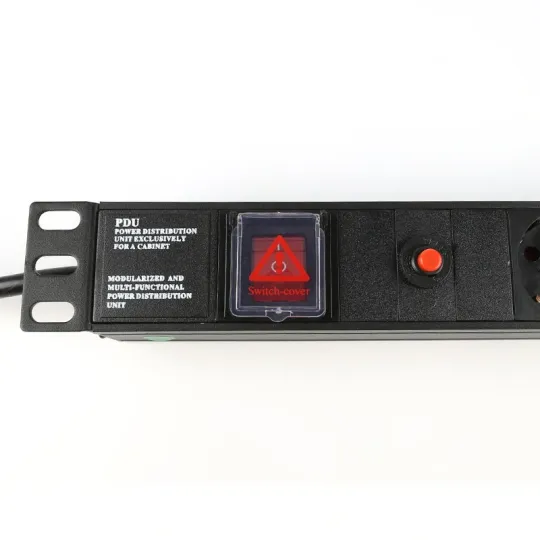8-bit 1u Pdu German Standard Aluminum Alloy Power Socket for Cabinet Engineering Insert