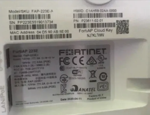 MU-MIMO Access Point With Dual Radio, Internal Antennas Fortinet FortiAP 223E FAP-223E FAP221E FAP-223B-S-boxintelecom