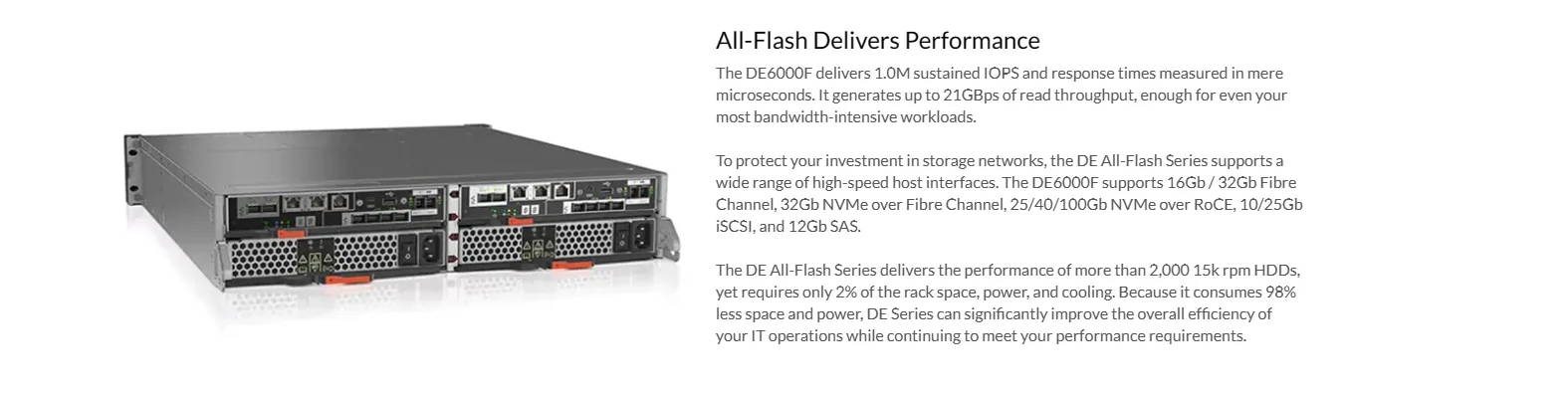 Hybrid Array Lenovo ThinkSystem Storage DE6000F FC SAN\iSCSI 2
