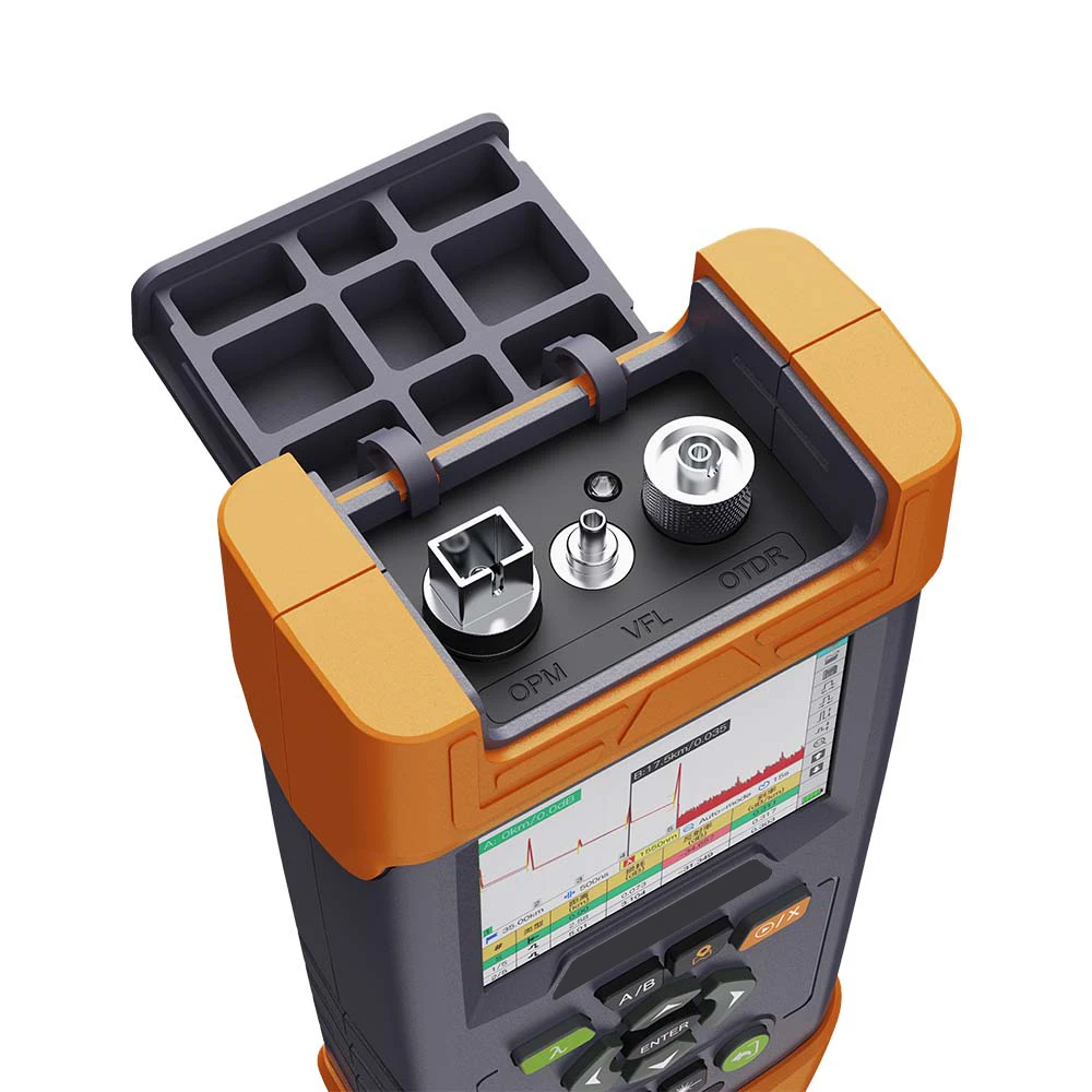 Komshine Mini OTDR Q55 Optical Time-Domain Reflectometer Fiber Optic Tester Handheld OTDR Tester with Power Meter Light Power-boxintelecom