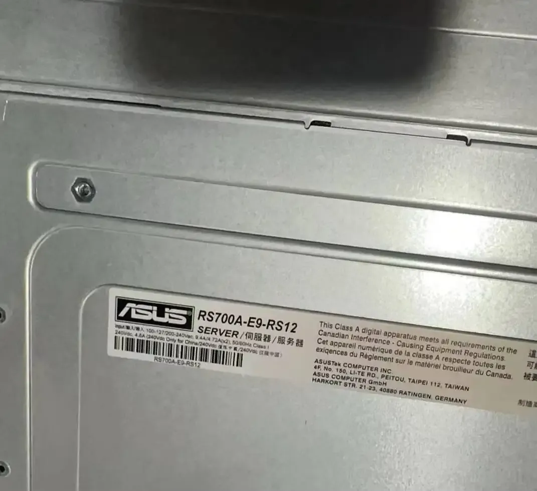 RS700A-E9-RS12 2.5 Inch 12-bay 1U Machine AS US Brand New 3647 Pins 20C*2 6138*2 Intel
