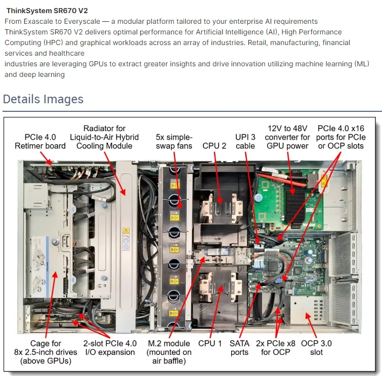 For Lenovo ThinkServer SR670 V2 3U Rack Case with 1RU Mount Used Cheap Linux Retail Pocket NAS Server 8SFF Drive Bays 0