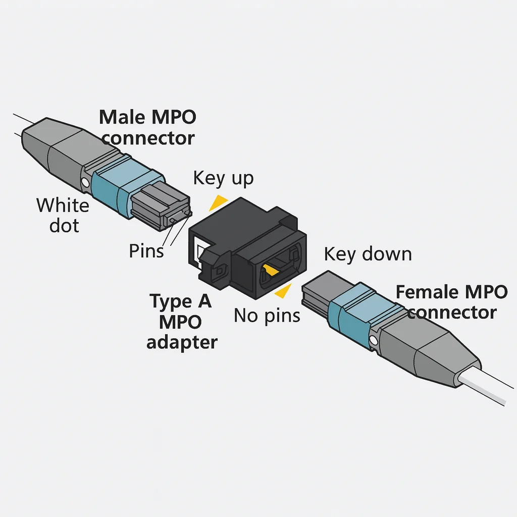 High-Performance MPO/MTP Patch Cord 8 Core OS2 Singlemode G657A1 Fiber LSZH Low Loss IL0.3