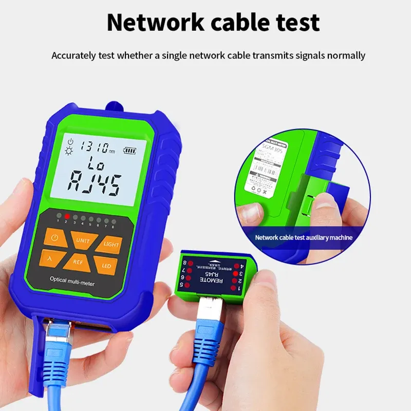 GUANGYAN OPM G5 Fiber Optic Equipment 9 Wavelengths with Network+LED Optical Power Meter Rechargeable Deviser-boxintelecom