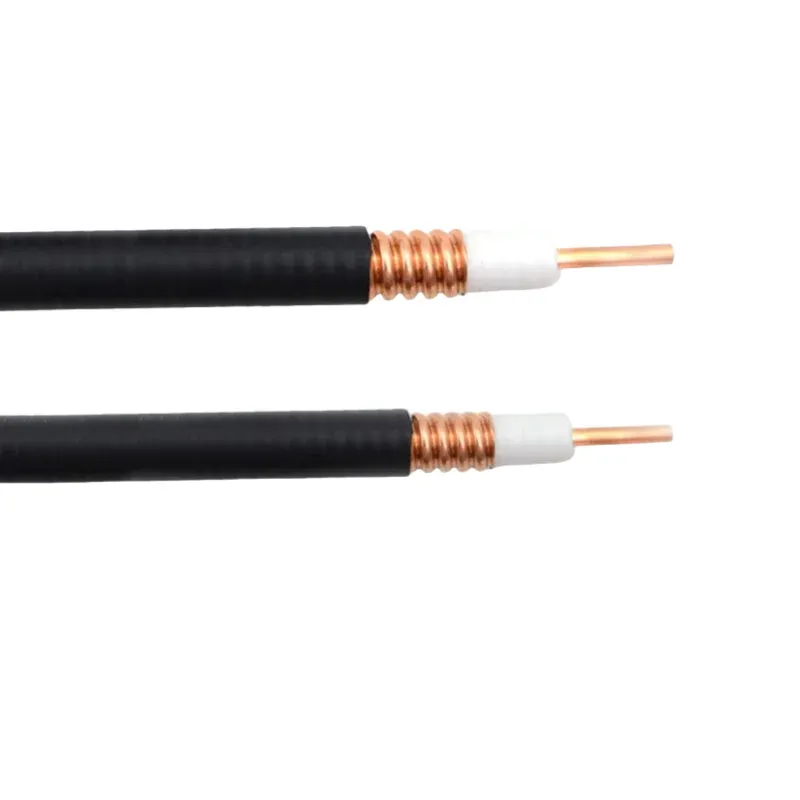 Ultra Flexible 1/2 50ohm Super Flexible RF Coaxial Feeder Cable Wide Frequency Range Low Attenuation Black PE Jacket for WiFi-boxintelecom