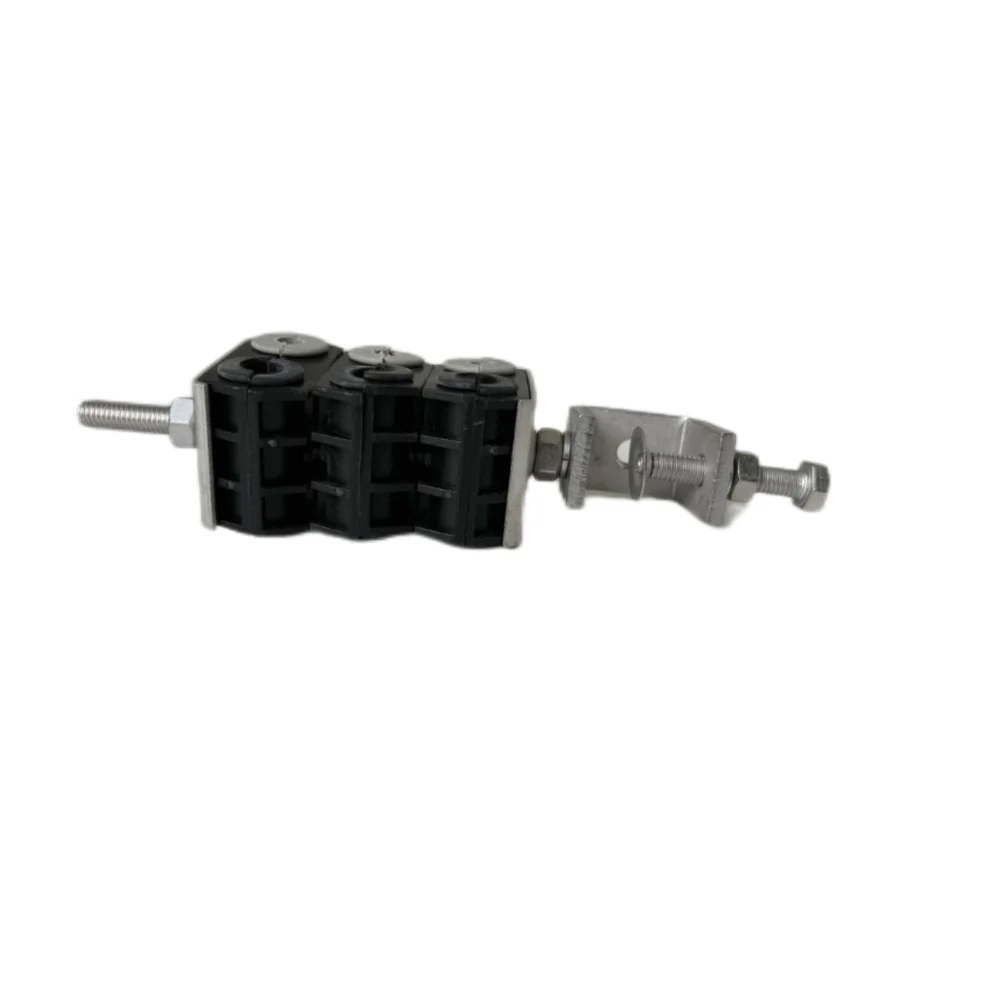 Double-Hole Stainless Steel Clamp for Fiber Optic and Power Cable Telecom Parts-boxintelecom