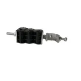 Double-Hole Stainless Steel Clamp for Fiber Optic and Power Cable Telecom Parts
