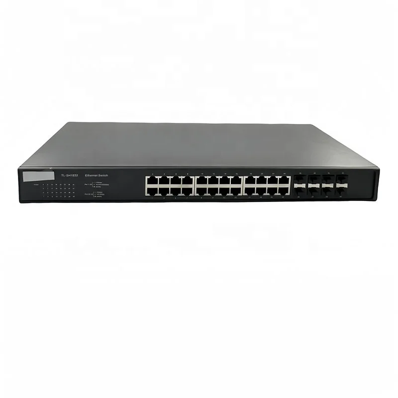 24 Port 2.5GbE Ethernet Switch 10G SFP+ Uplink Rack Mountable 336 Gbps Switching Capacity Networking Hub Internet Splitter-boxintelecom