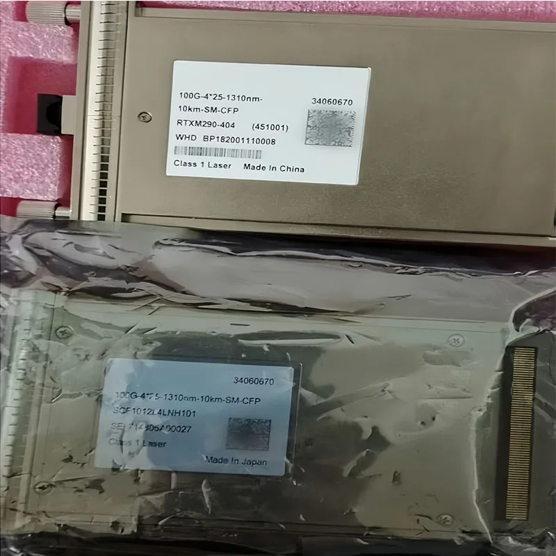 New Brand 100G SM CFP Fiber Optic Transceiver 34060670 111.8Gb/s-4Lanes-LanWDM 425 1310nm LC 10km Commercial Use FTTH/FTTB/FTTX-boxintelecom