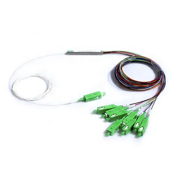 Fiber Optic Plc Splitter 1x8 PLC Fiber Splitter Mini Steel Tube  Module SC/APC Plc Splitter-boxintelecom