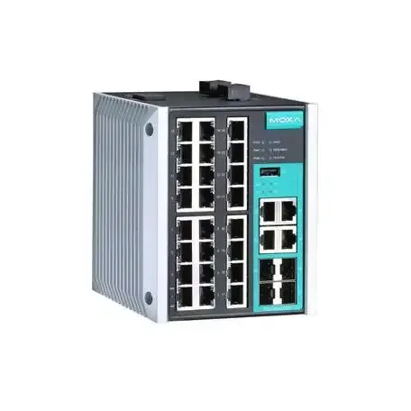 High-quality Layer 2 24+4G-port Gigabit Managed Ethernet Switches Moxa EDS-528E Series Swi