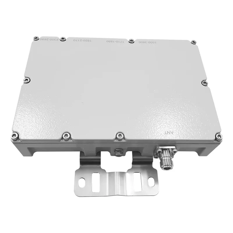 LOW PIM 200W 1710-1880/1920-2170/2500-2690/3300-3800Mhz Four Band RF Quad Combiner with NF