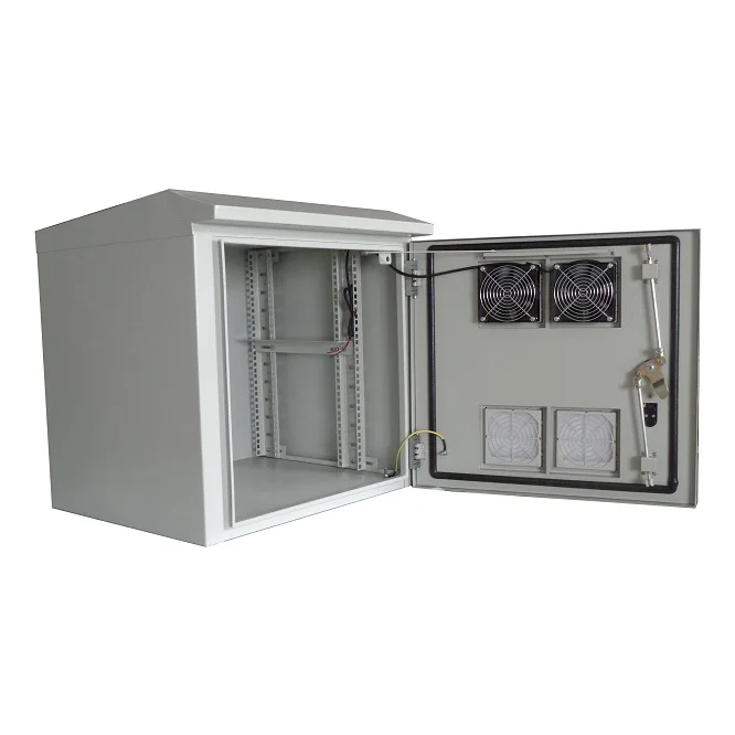 Galvanized Steel 6U Outdoor Telecom Cabinet Pole or Wall Mounted Electrical Enclosure Control Box