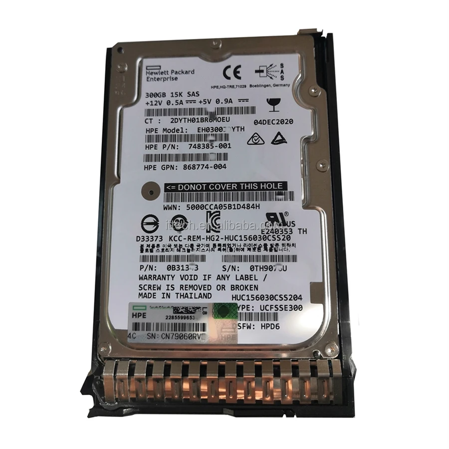 Wholesale HPE Server Hard Disk Drive for 832514-B21 832984-001 1T SAS 12G 7.2K 2.5 G8 G9 4