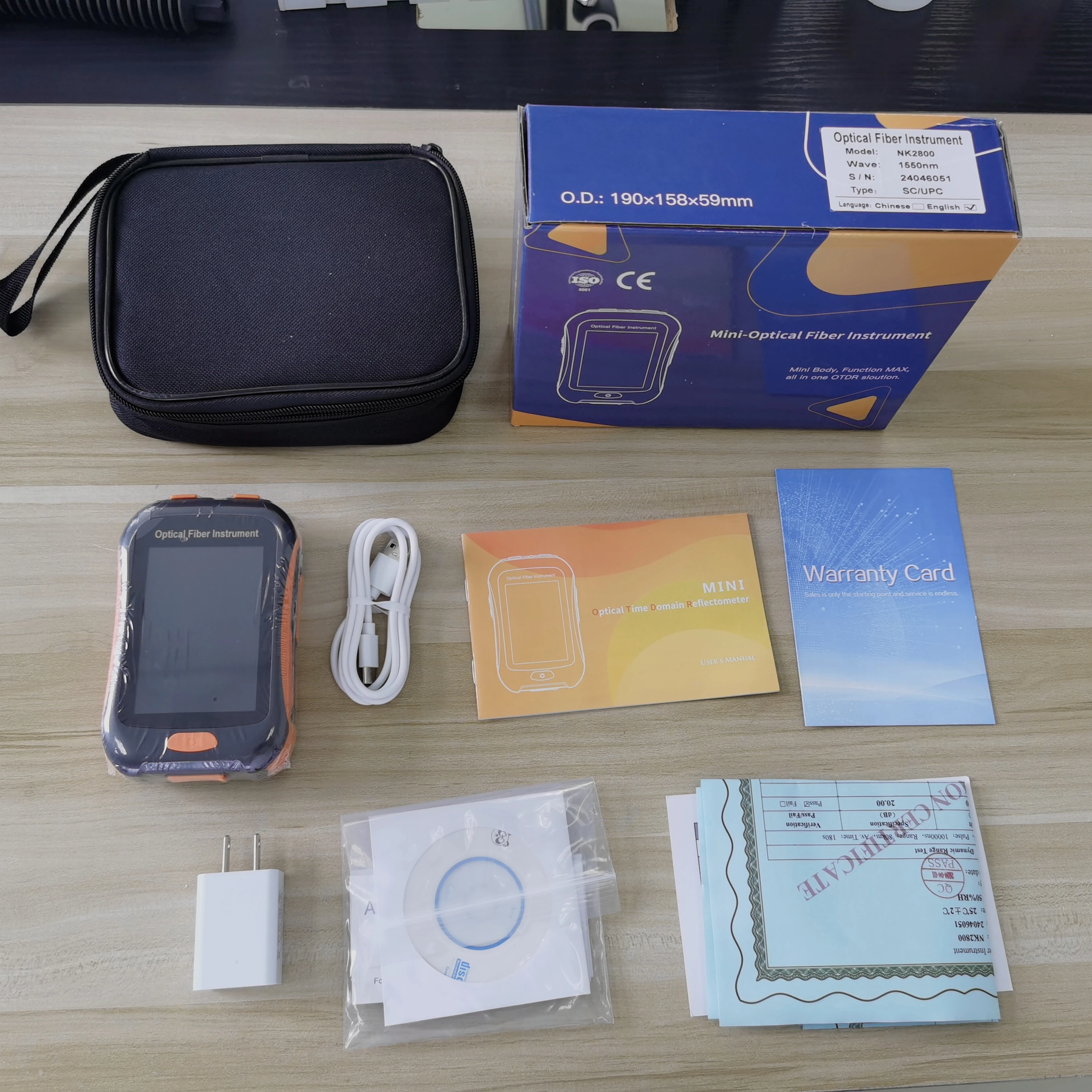 Fiber Optic OTDR 1550nm  Internet Optical Fiber Ranger Active Live Test 80Km Nk2800 Otdr-boxintelecom