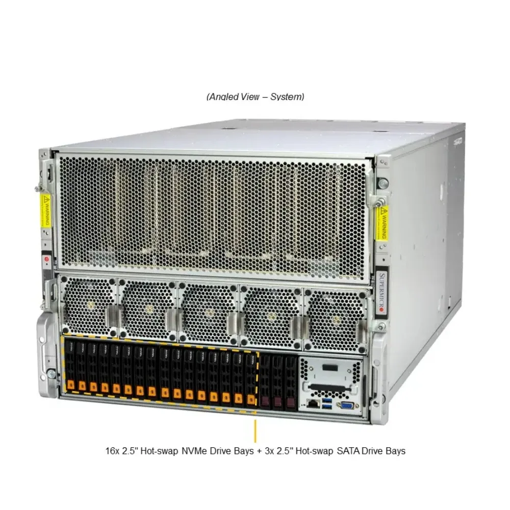 Hot Sale Supermicro AI GPU SuperServer SYS-821GE-TNHR DP Intel 8U System with 8-GPU and Rear I/O