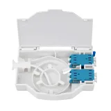 FTTH DIN Rail Mounted Fiber Optic Terminal Box ABS Plastic Indoor White Enclosure with SC/