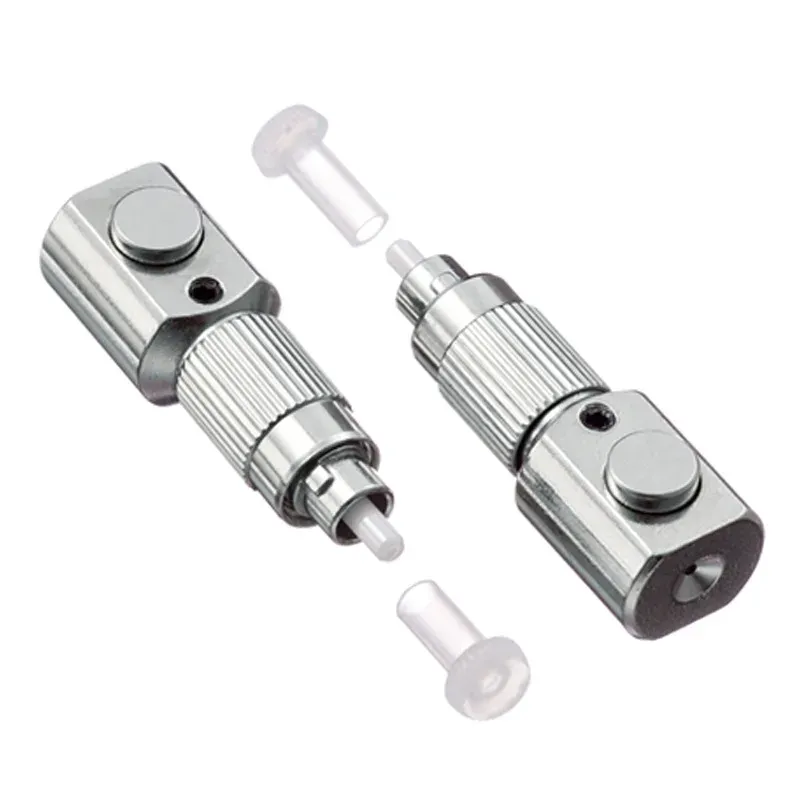 FC/UPC Round Flange Fiber Optic Adapter - Telecom Grade Bare Fiber Coupling Connector with