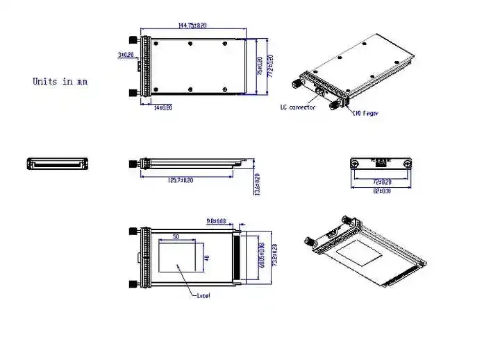 CFP 100G ER4 1310nm 40km Optical Transceiver Compatible CFP-100GBASE-ER4 modules for Arista switches-boxintelecom