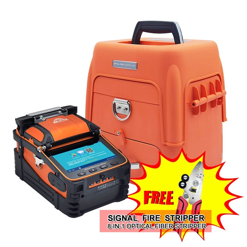 New Model Ftth Ai9 Automatic Fusion Splicing Machine   Fast Splicing 6 Motors Fiber Splicing Ai9 Machine Fusion Splicer Ai-9-boxintelecom
