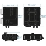 New Outdoor Wall-Mounted 8 Core Fiber Optic Distribution Box IP65 Waterproof OEM SUROTB-02