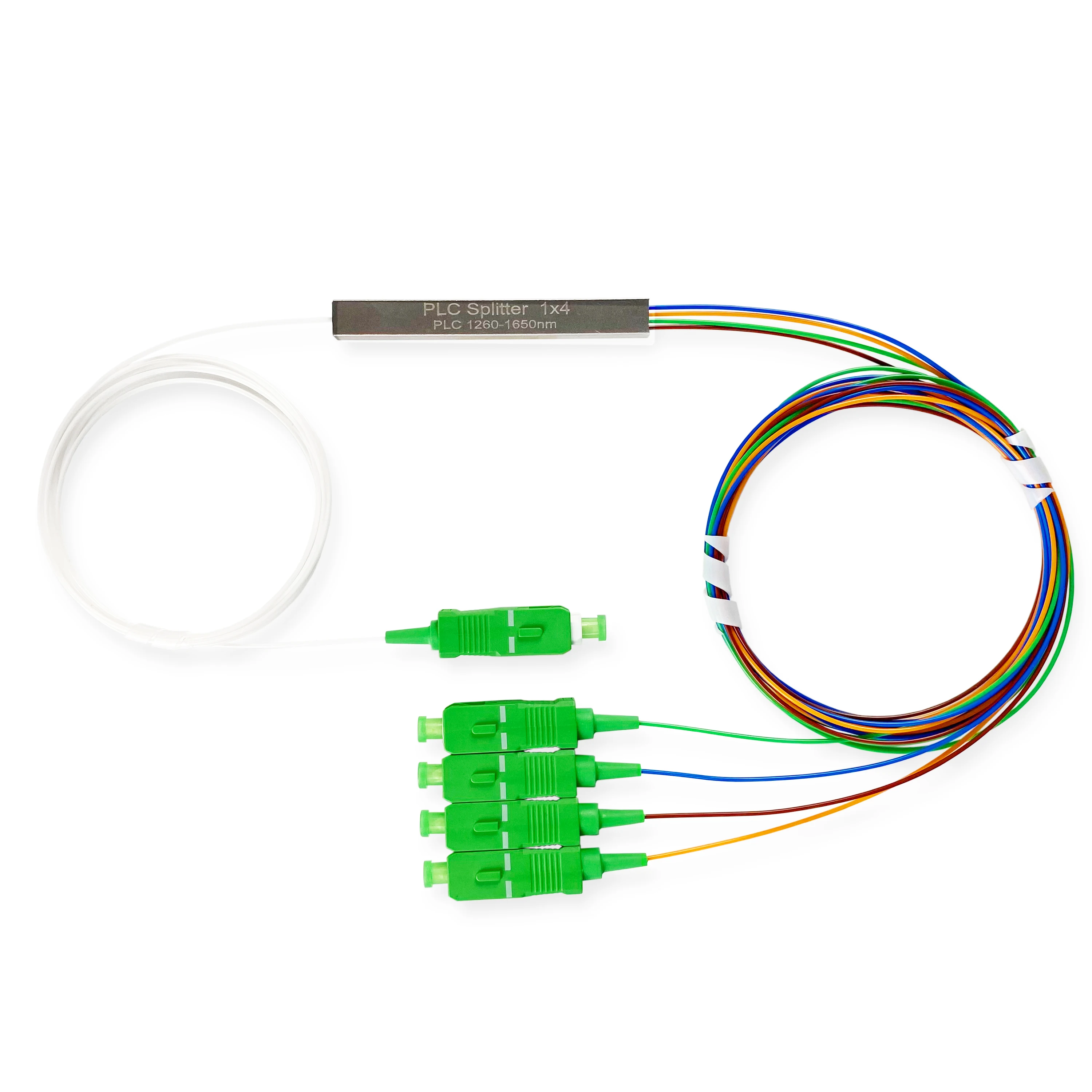 1x5 1x9 1x17 Minitypes  Uneven PLC Fiber Splitter for FTTH Network SCAPC Fiber Optical  Splitter-boxintelecom
