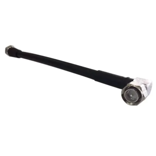 RF 1/2 Superflexiable Jumper Cable  with  4.3-10 Male to Male Right Angle to Straight 1/2 