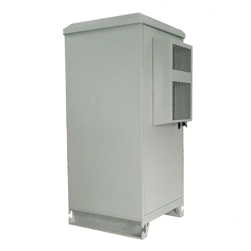 Outdoor 19 Rack Telecom Cabinet with Cooling System Outdoor Telecom Cabinet 22U (19 Inch Rack) + 2-Story Battery Rack-boxintelecom