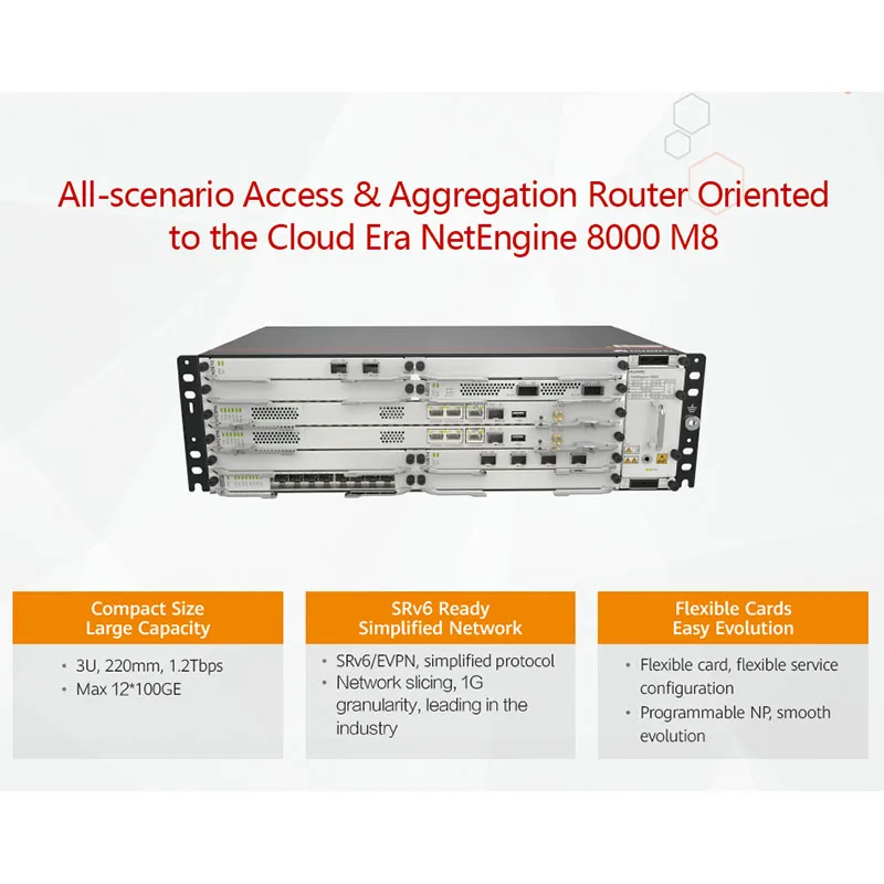 NetEngine 8000 M8 Integrated AC Chassis CR8PM8BASAC1 2*AC Power Fan Box CR5D00LAXF91 NE800
