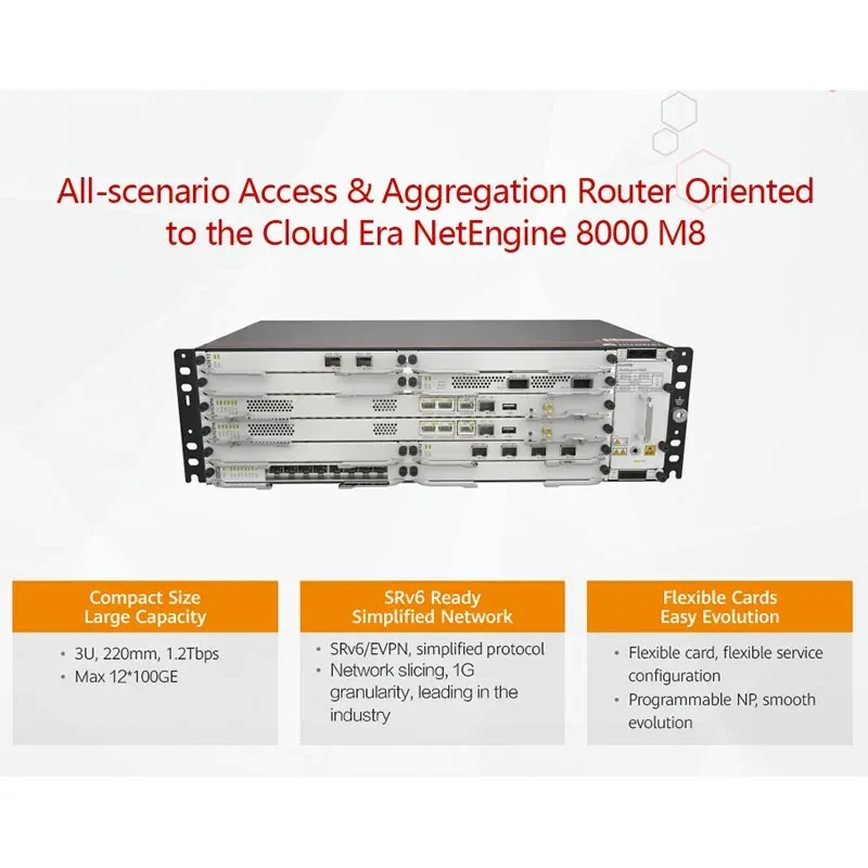 NetEngine 8000 M8 Integrated AC Chassis CR8PM8BASAC1 2*AC Power Fan Box CR5D00LAXF91 NE800