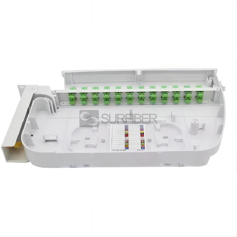 Rotary 24-Port Fiber Optic Patch Panel ODF Distribution Frame SC FC LC ST Connectors FTTH 