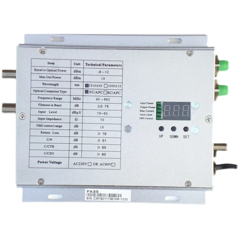 1310/1550nm Cable Digital TV Fiber Optic Transmitter CATV HD Digital DTMB China-boxintelecom