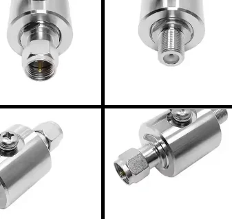 TV Antenna Lightning Protector DC-3GHz Coaxial RF Surge  Thunder Arrester RF Connector F T