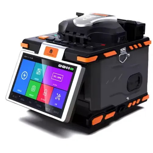 New Model Six Motors Splicing Machine Fiber Optic M5 Fusion Splicer with VFL OPM Functions