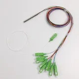 1x8 PLC Fiber Optic Splitter Mini Steel Tube SC/APC Broadcast Grade