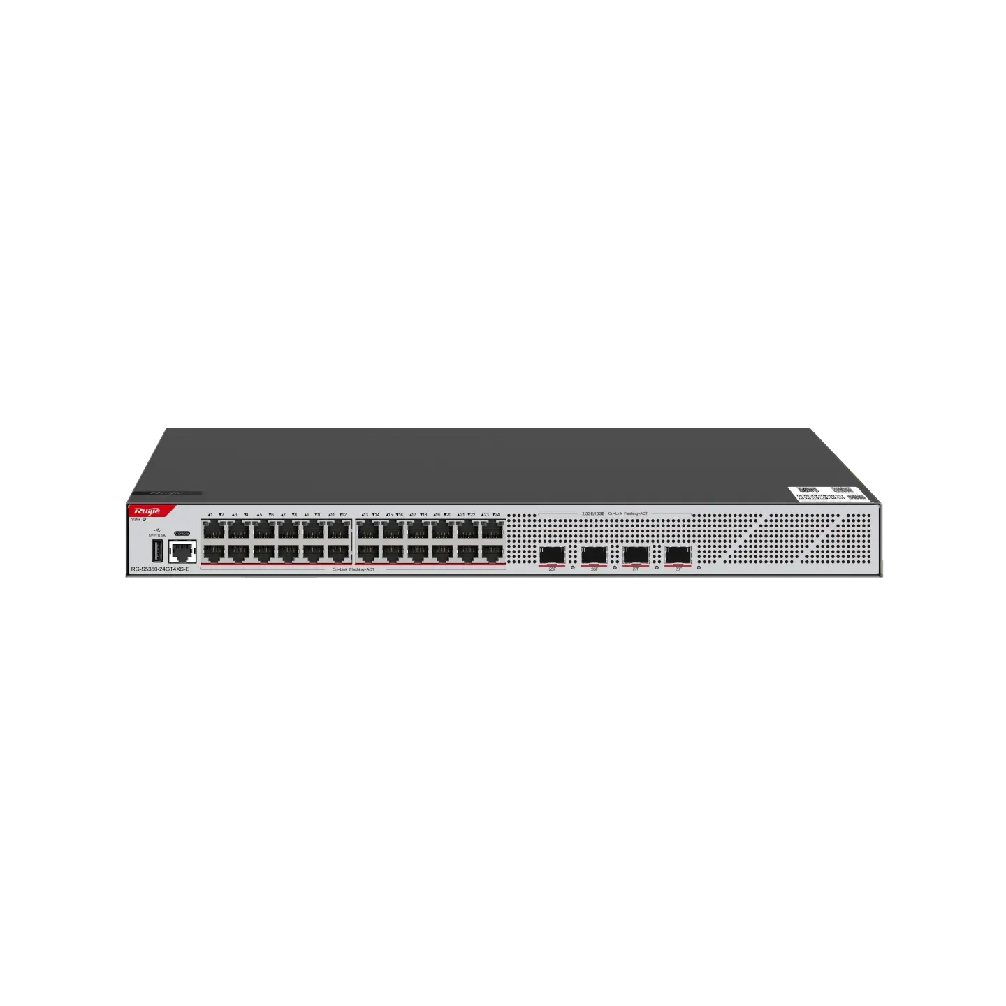RG-S5350-24GT4XS-P-E 24-Port GE Layer 3 Managed Access Switch with 24 1GE RJ45 4 x 10GE SF