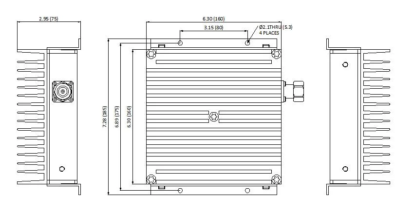 Hot Sale RF Terminator  Low PIM 340-6000MHz 100W Termination Load/RF Dummy Load With 4310 Connector