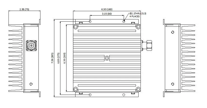 Hot Sale RF Terminator  Low PIM 340-6000MHz 100W Termination Load/RF Dummy Load With 4310 Connector